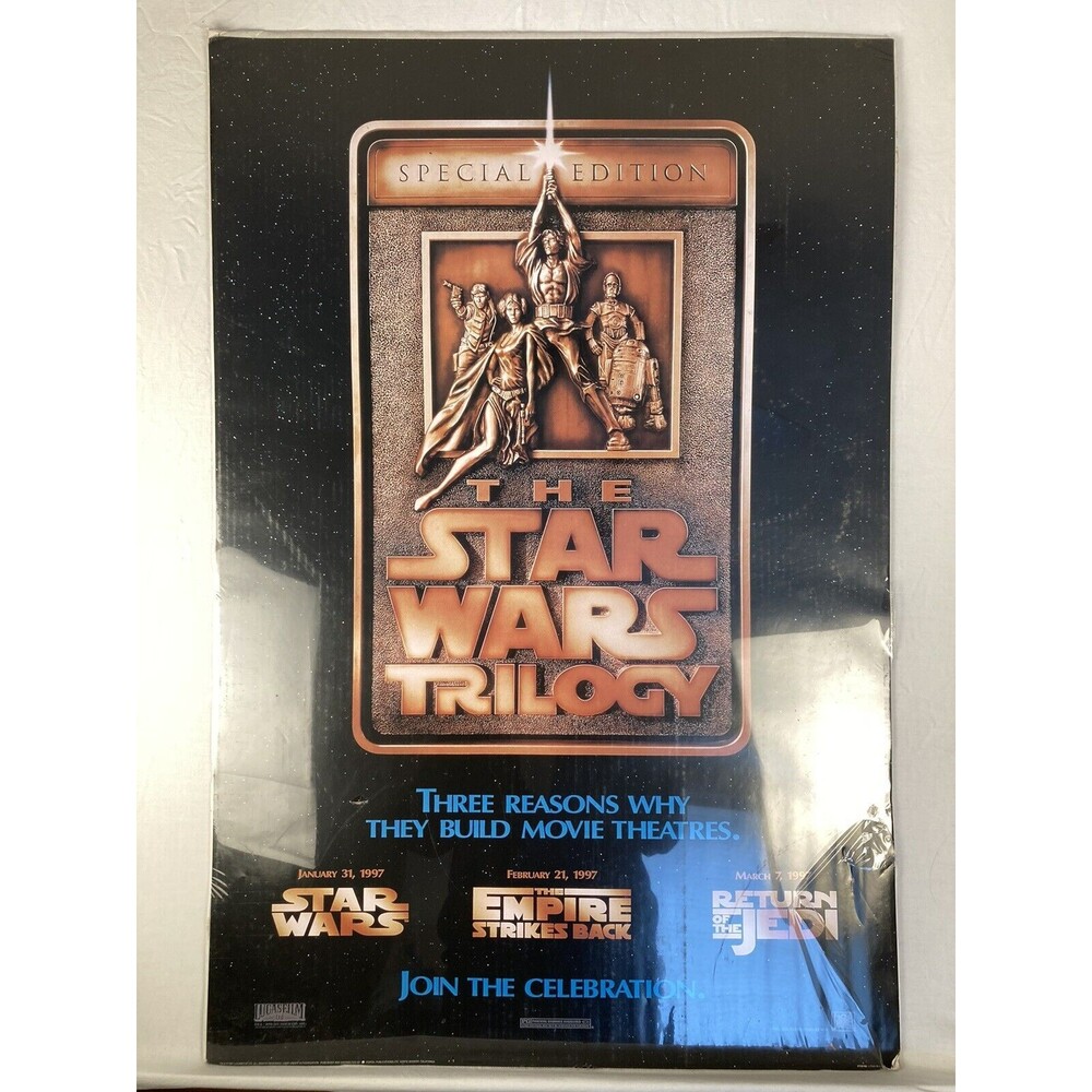 VTG Star Wars Trilogy Poster 24" x 36" 1997 Special Edition Join the Celebration